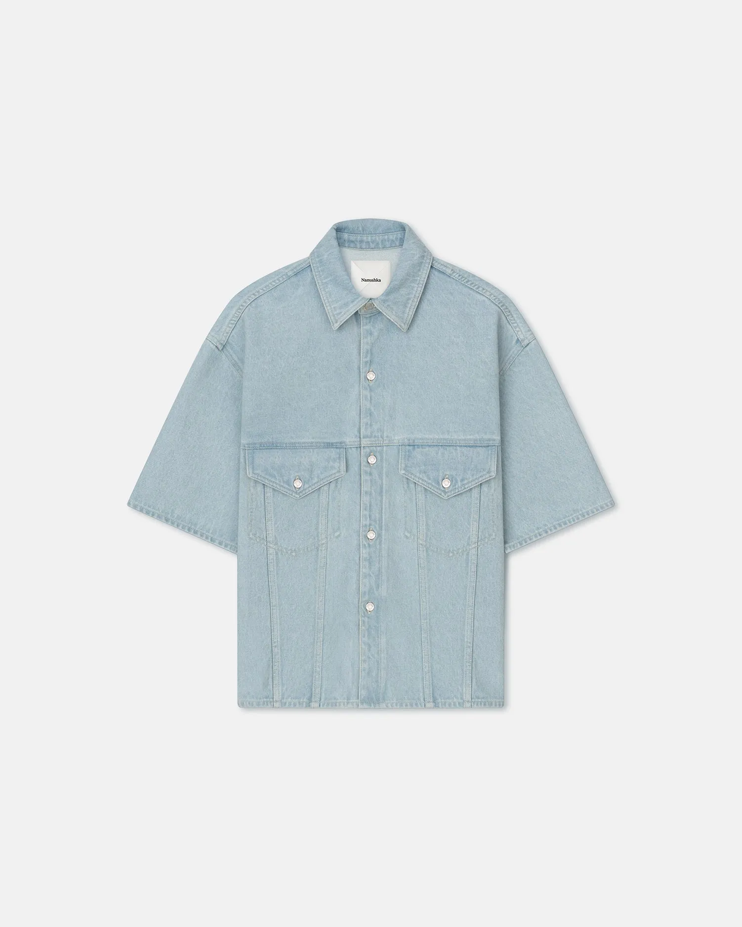 Jorge - Denim Shirt - Sun Bleach sold by Nanushka product image thumbnail 5