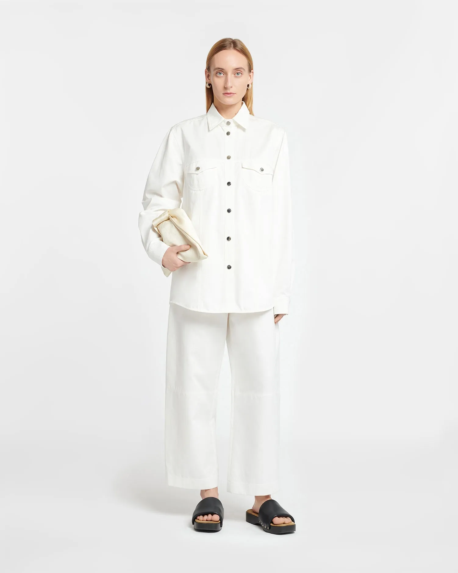 Corinna - Twill Shirt - White sold by Nanushka product image thumbnail 2