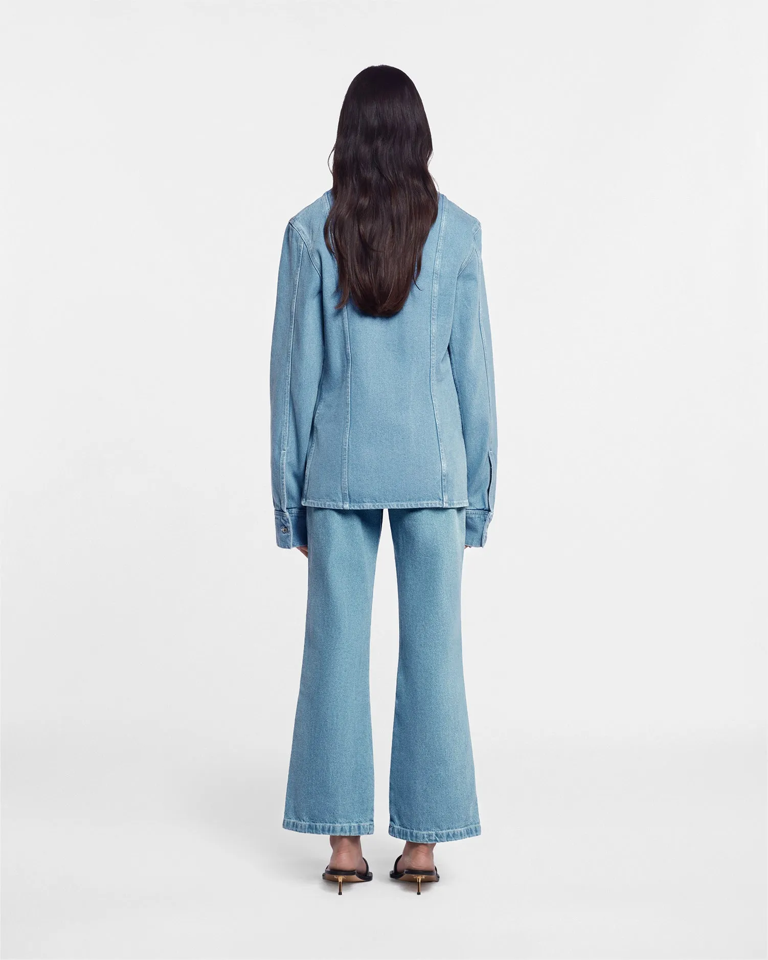 Zoey - Cropped Kick-Flare Jeans - Eco Light Wash sold by Nanushka product image thumbnail 2