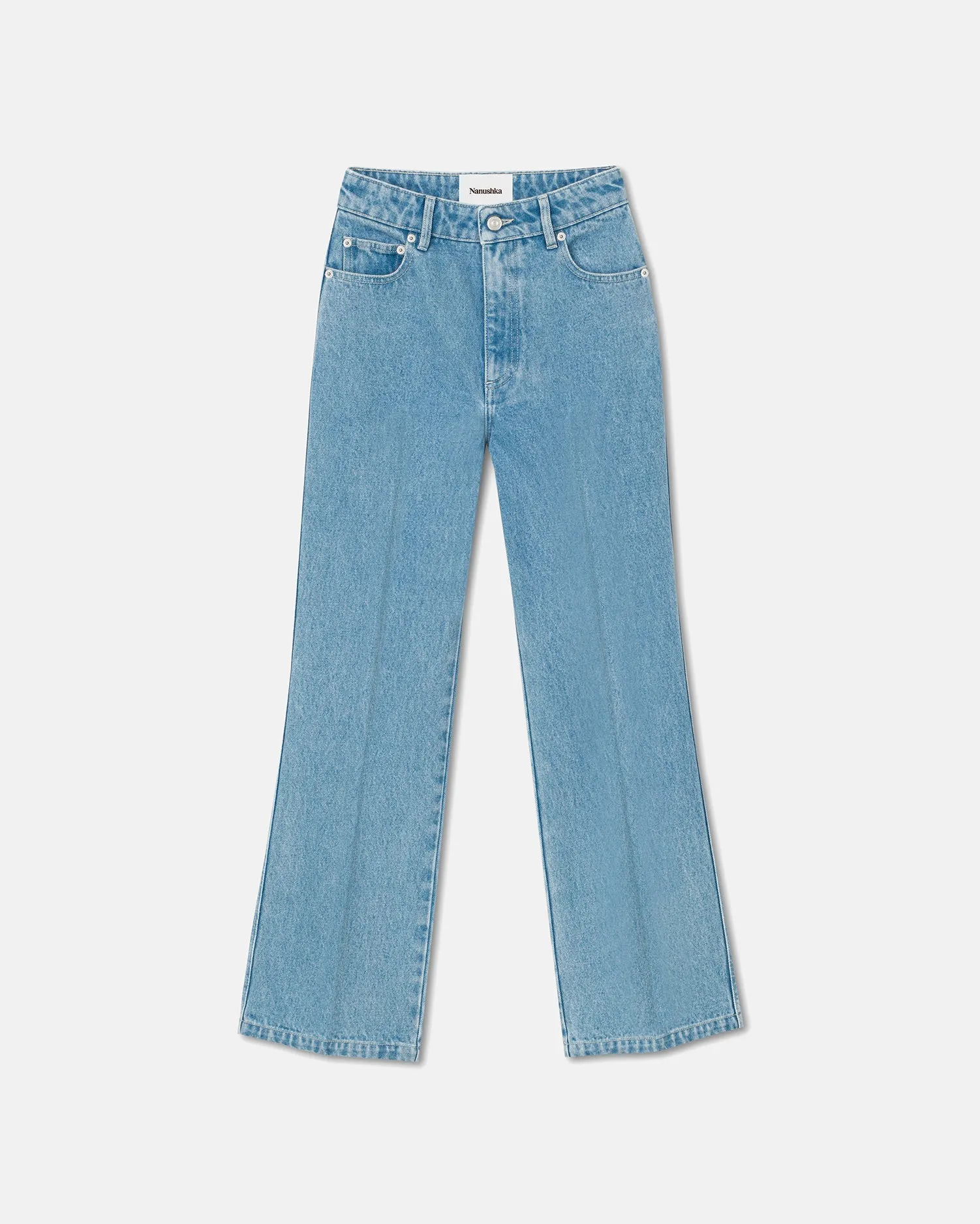 Zoey - Cropped Kick-Flare Jeans - Eco Light Wash sold by Nanushka product image thumbnail 4