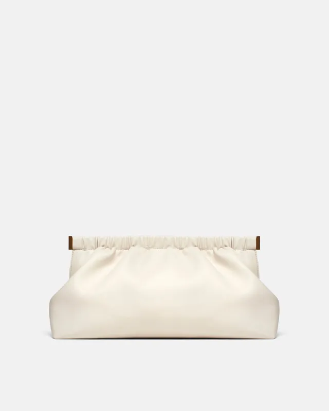 The Bar Clutch - Alt-Nappa Clutch - Off White sold by Nanushka