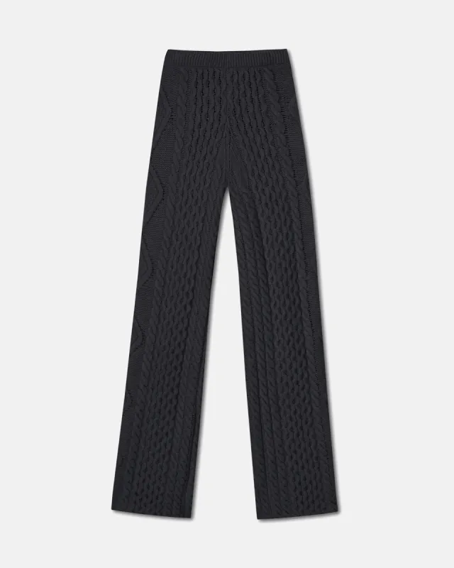 Rufa - Cashmere Merino Blend Pants - Charcoal sold by Nanushka