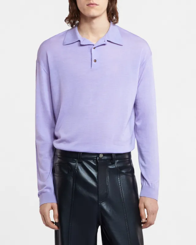 Ziast - Sale Merino Wool Polo - Lilac Pf23 sold by Nanushka