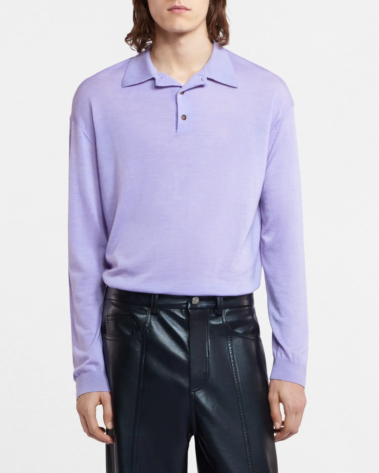 Ziast - Sale Merino Wool Polo - Lilac Pf23 sold by Nanushka