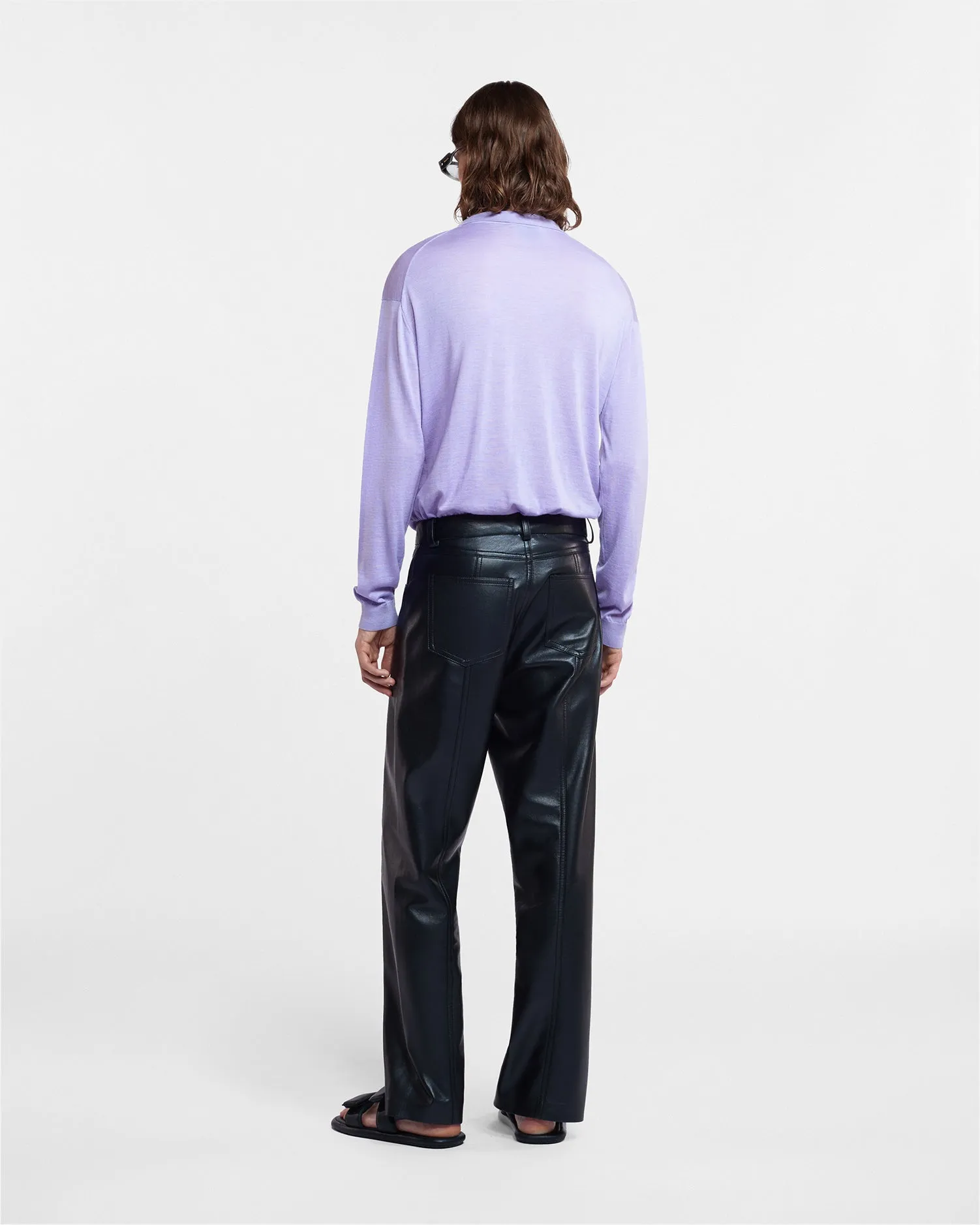 Ziast - Sale Merino Wool Polo - Lilac Pf23 sold by Nanushka product image thumbnail 3