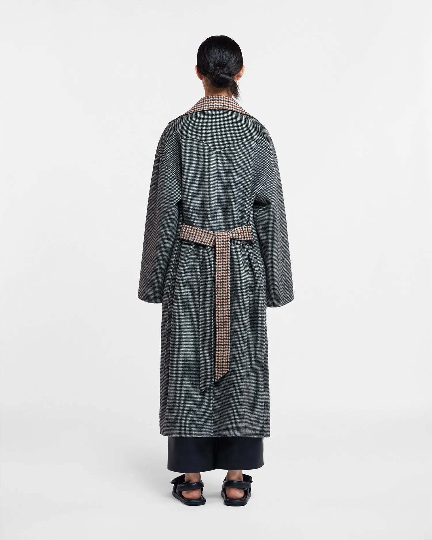 Alamo - Reversible robe coat - Reversible Check sold by Nanushka product image thumbnail 3