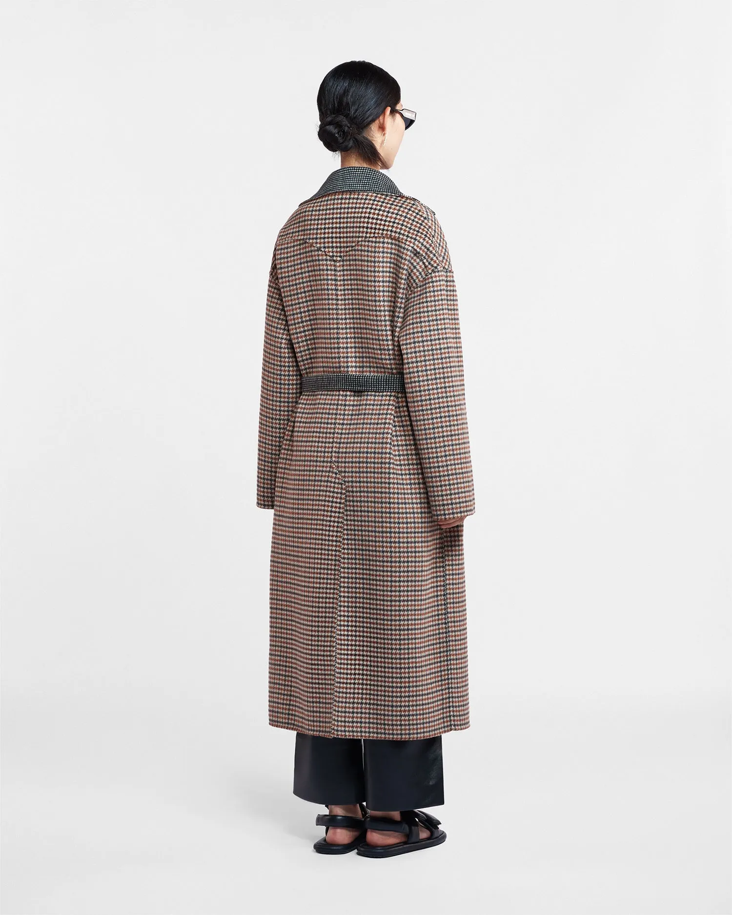 Alamo - Reversible robe coat - Reversible Check sold by Nanushka product image thumbnail 4
