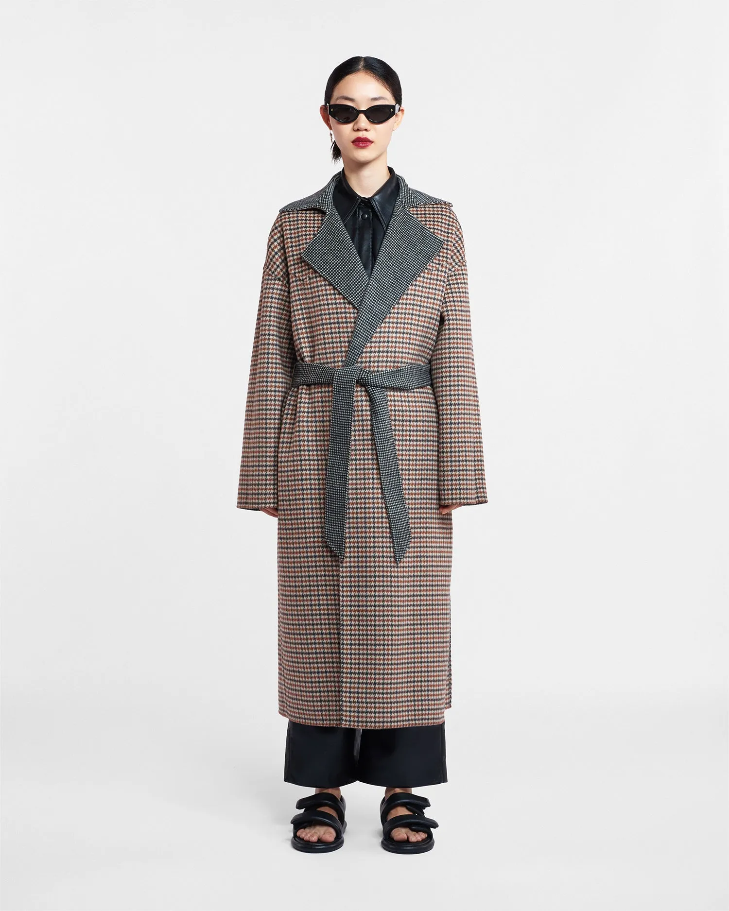 Alamo - Reversible robe coat - Reversible Check sold by Nanushka product image thumbnail 2