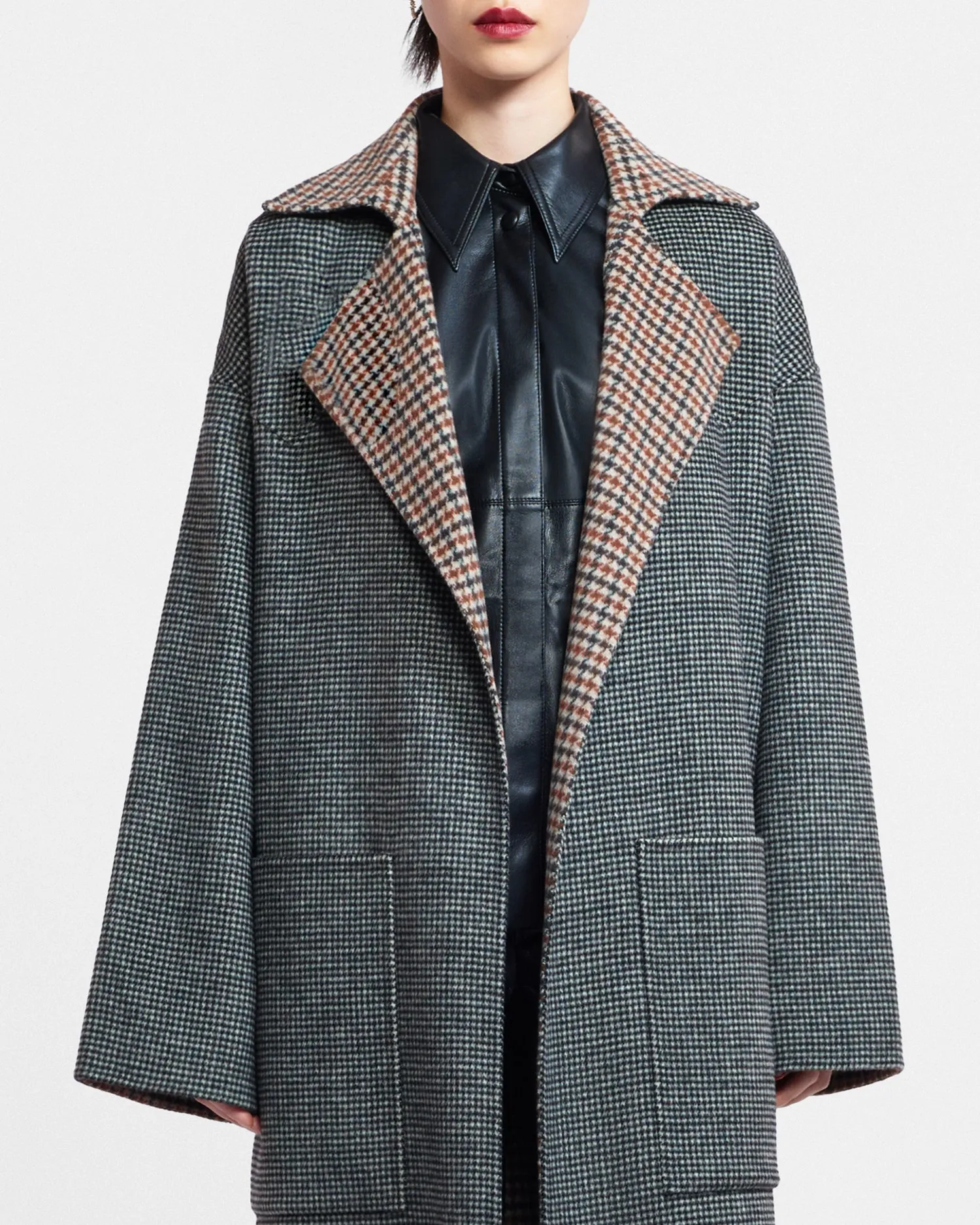 Alamo - Reversible robe coat - Reversible Check sold by Nanushka product image thumbnail 5