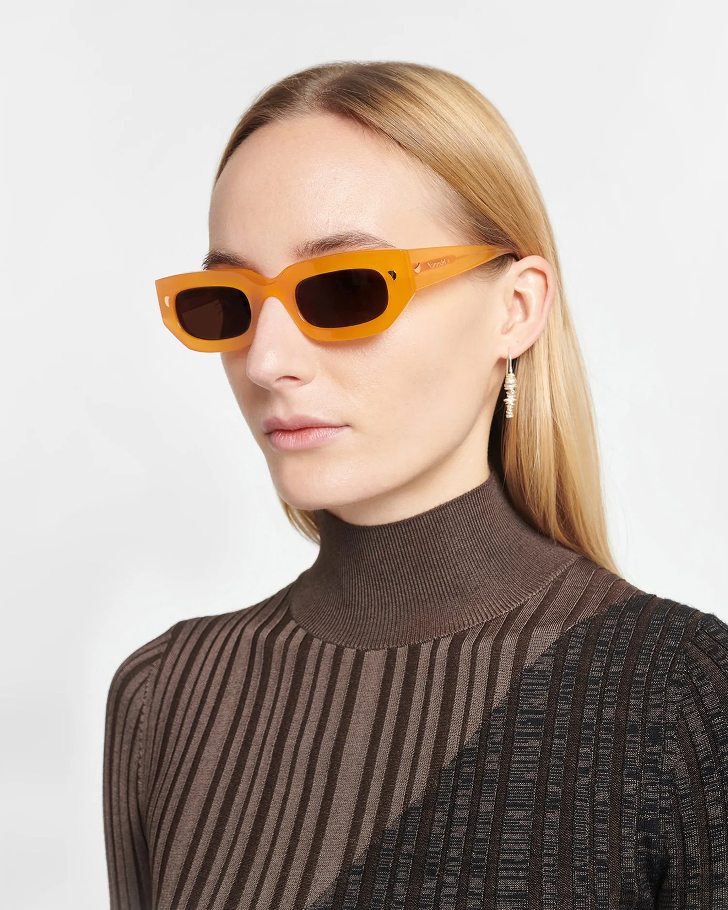 Kadee - Bio Plastic D-Frame Sunglasses - Orange sold by Nanushka product image thumbnail 5