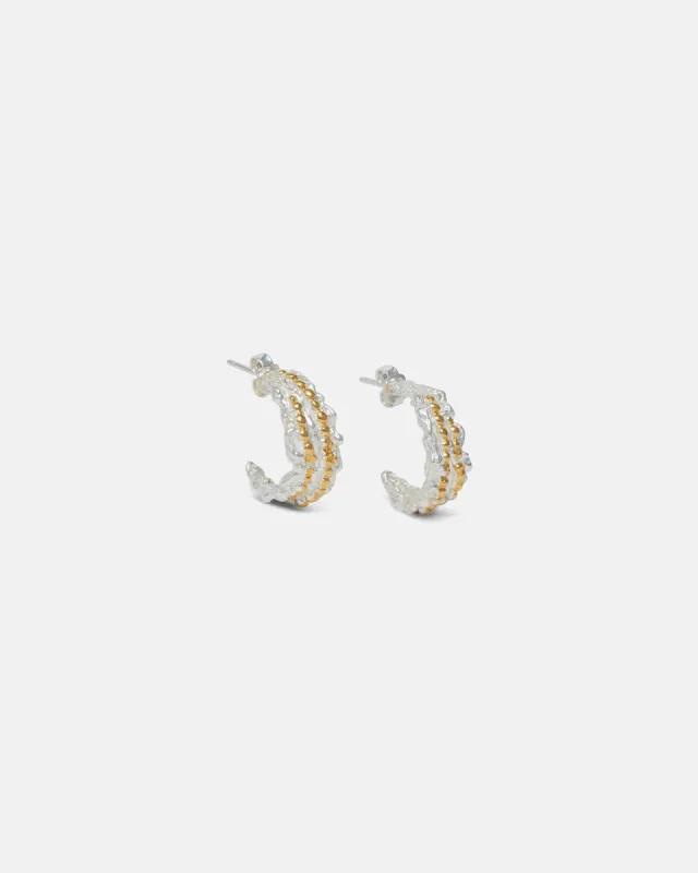 Leda - Gold Plated Recycled Silver Earrings sold by Nanushka