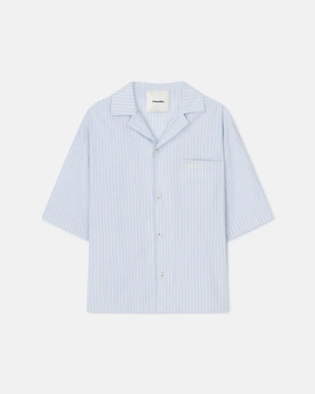 Maxton - Striped Shirt - Blue/Beige/White sold by Nanushka