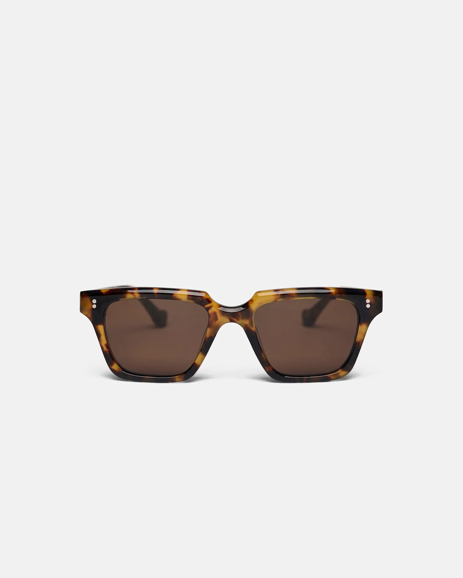 Cadao - Bio-Plastic Angular Sunglasses - Dark Amber sold by Nanushka