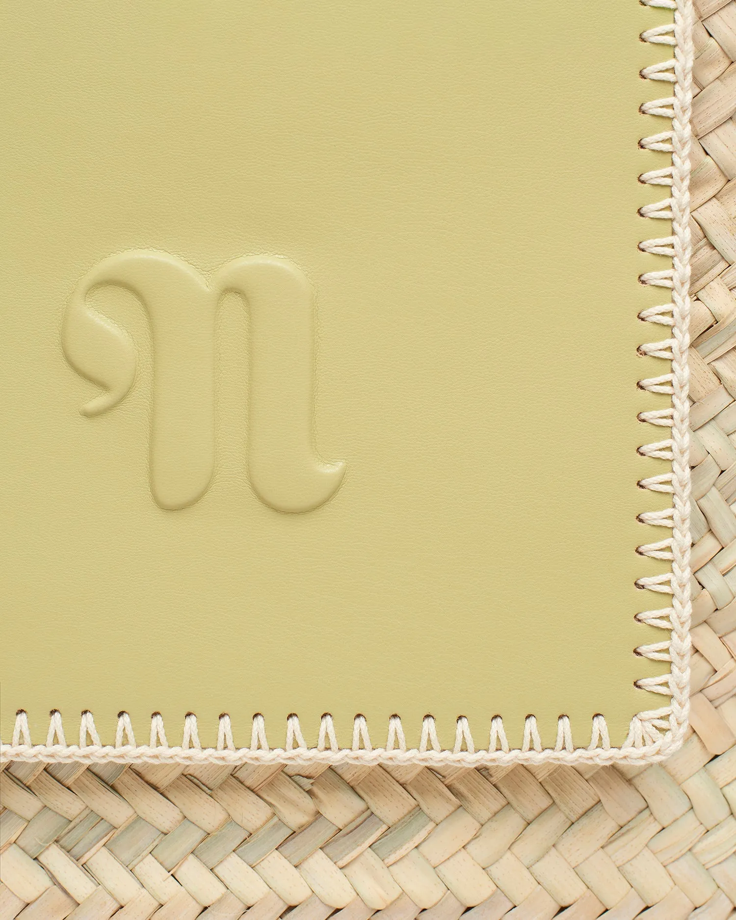 The Beach Bag - Raffia Tote - LimeAcc sold by Nanushka product image thumbnail 4