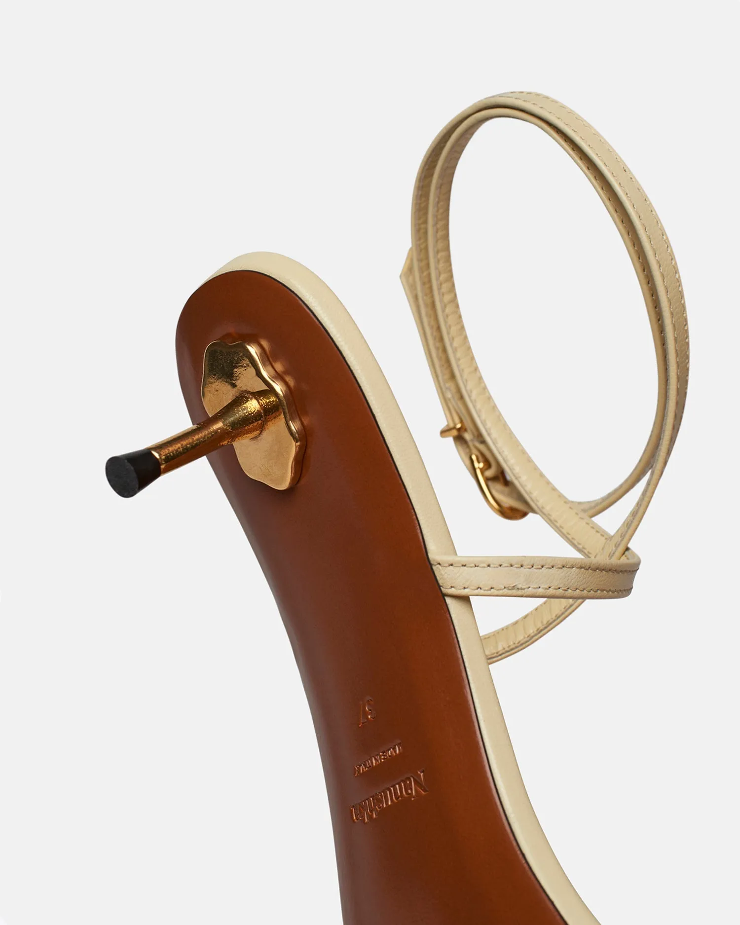 Jol - Leather Sandals - Off White sold by Nanushka product image thumbnail 5