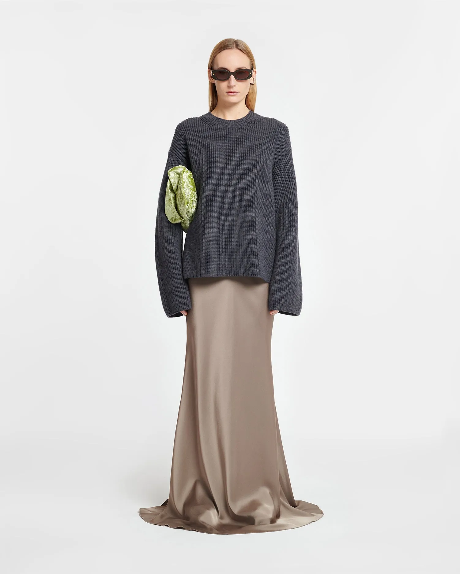 Maura - Cashmere-Blend Sweater - School Grey sold by Nanushka product image thumbnail 2