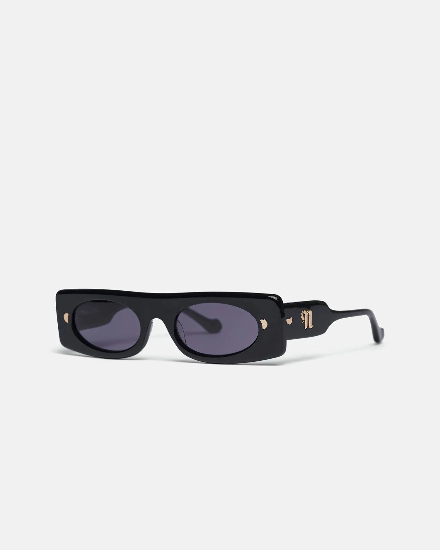 Ruthie - Bio-Plastic Visor Sunglasses - Black sold by Nanushka product image thumbnail 2