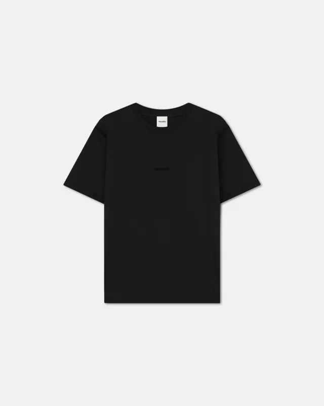 Reece - Embroidered Cotton-Jersey T-Shirt - Black sold by Nanushka