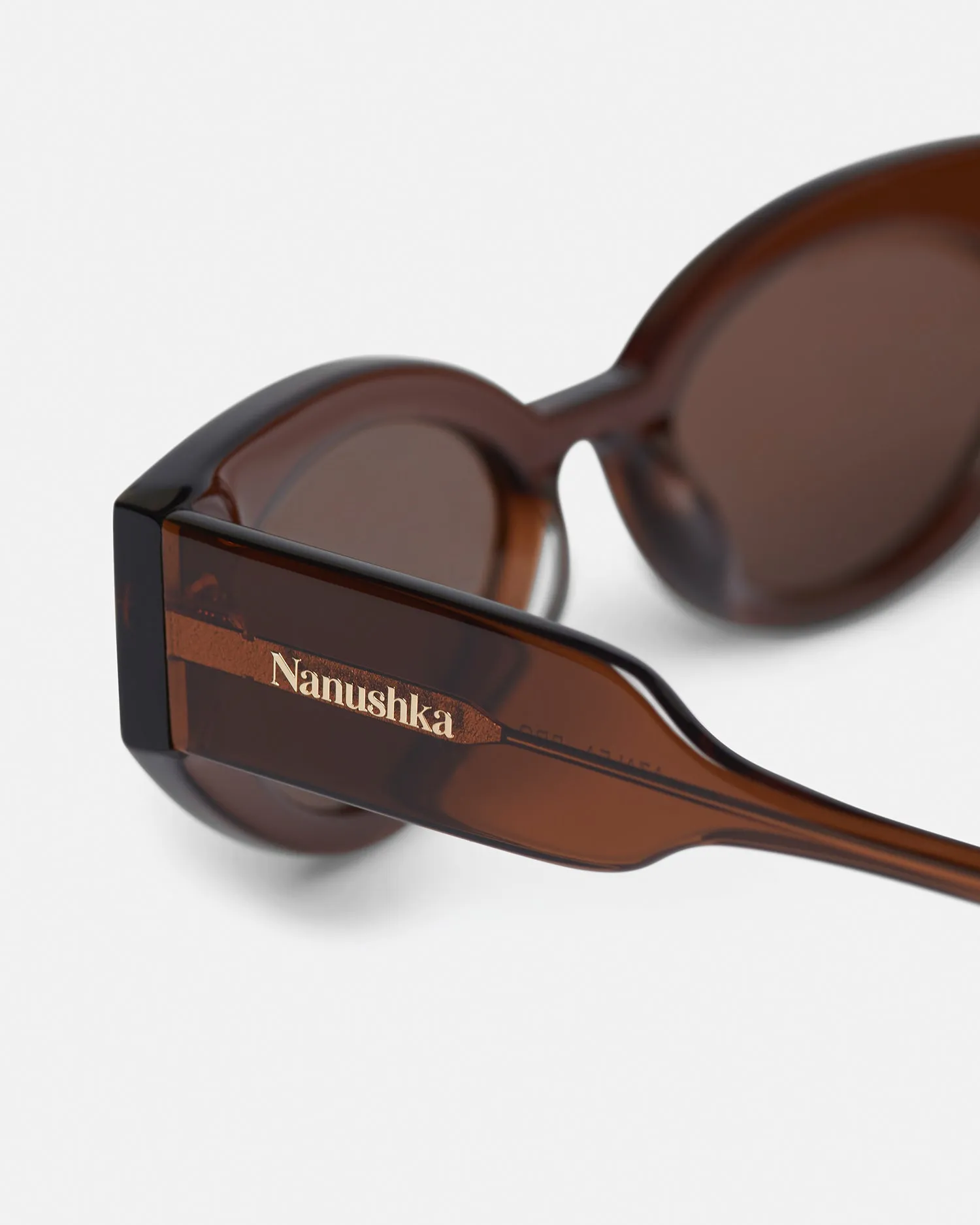 Azalea - Bio-Plastic Cat-Eye Sunglasses - Brown sold by Nanushka product image thumbnail 3