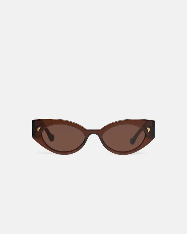 Azalea - Bio-Plastic Cat-Eye Sunglasses - Brown sold by Nanushka