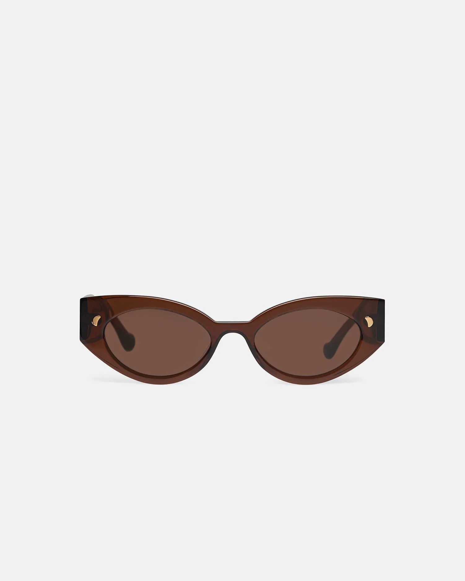Azalea - Bio-Plastic Cat-Eye Sunglasses - Brown sold by Nanushka