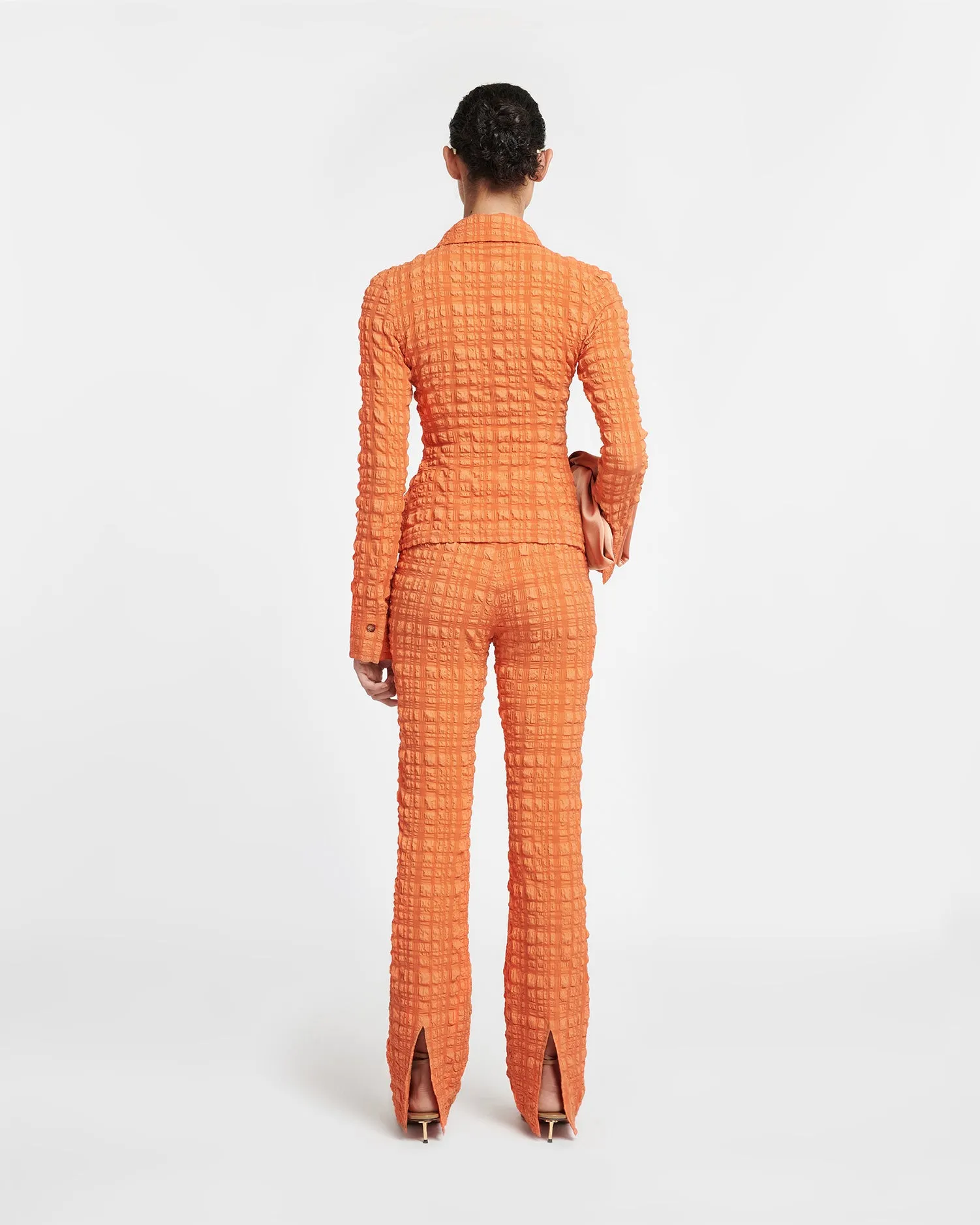 Juna - Seersucker Pants - Sunset Orange sold by Nanushka product image thumbnail 3