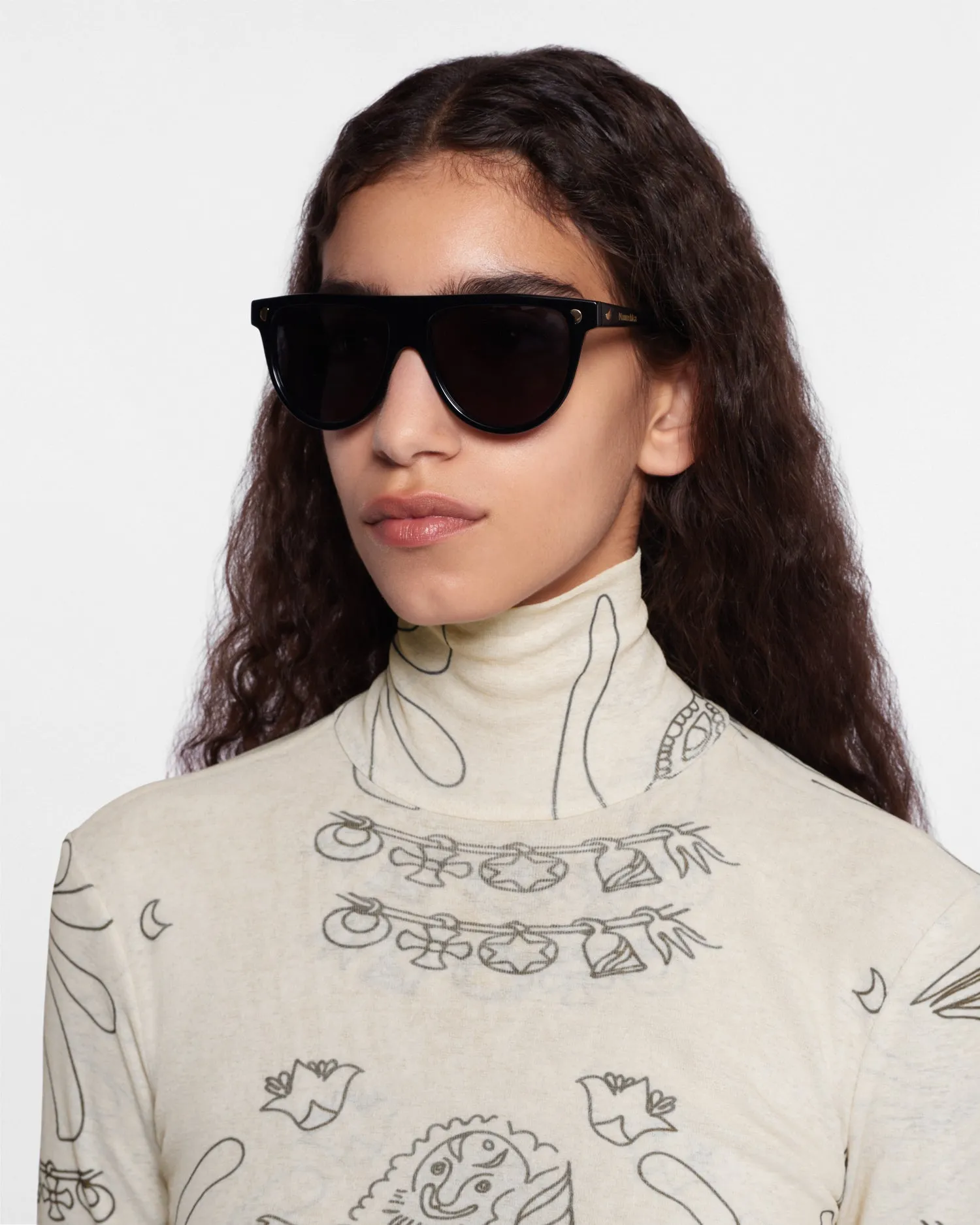 Coleen - Bio-Plastic Sunglasses - Black sold by Nanushka product image thumbnail 4