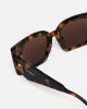 Carmel - Bio-Plastic Rectangle-Frame Sunglasses - Dark Amber sold by Nanushka