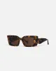 Carmel - Bio-Plastic Rectangle-Frame Sunglasses - Dark Amber sold by Nanushka