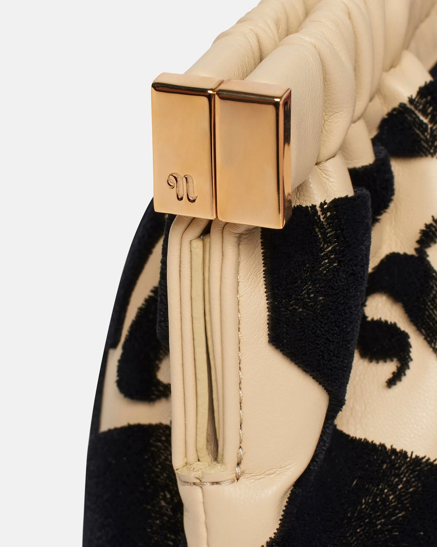 The Bar Clutch Mini - Tufted Alt-Nappa Clutch - Diamond Check sold by Nanushka product image thumbnail 4