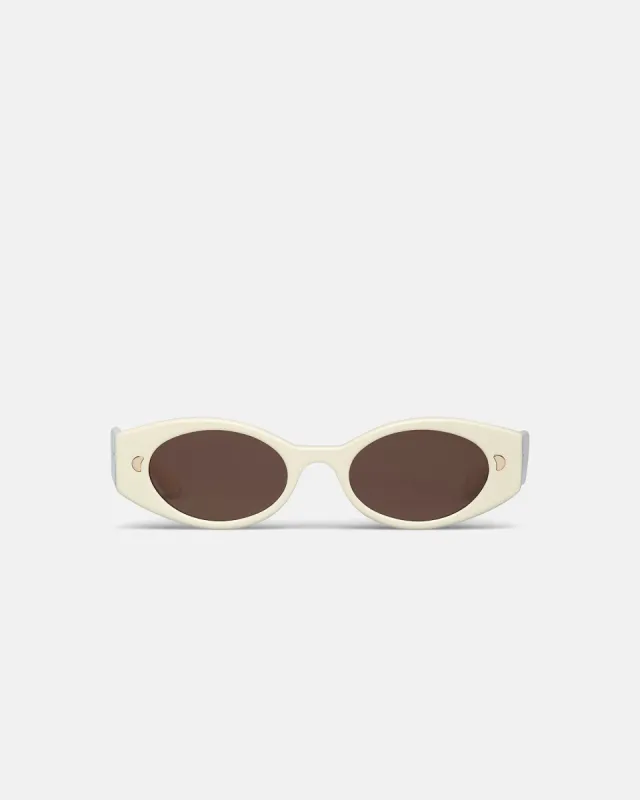 Millie - Bio-Plastic Slim Sunglasses - Shell sold by Nanushka