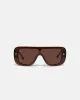 Monsino - Oversized Square-Frame Sunglasses - Brown Eyewear sold by Nanushka
