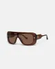 Monsino - Oversized Square-Frame Sunglasses - Brown Eyewear sold by Nanushka