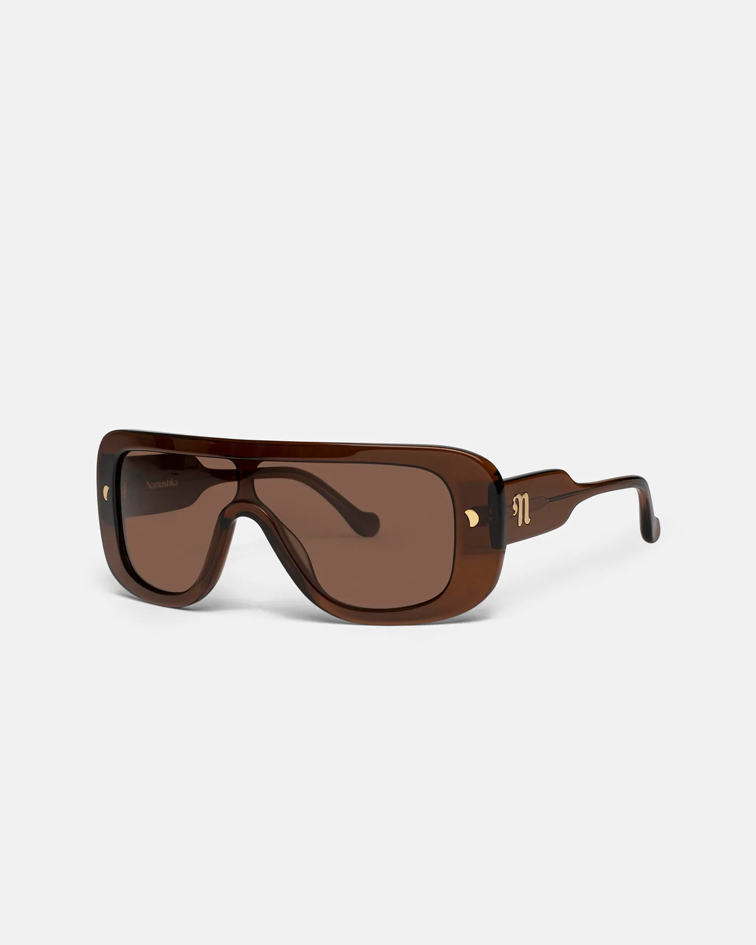 Monsino - Oversized Square-Frame Sunglasses - Brown Eyewear sold by Nanushka product image thumbnail 2