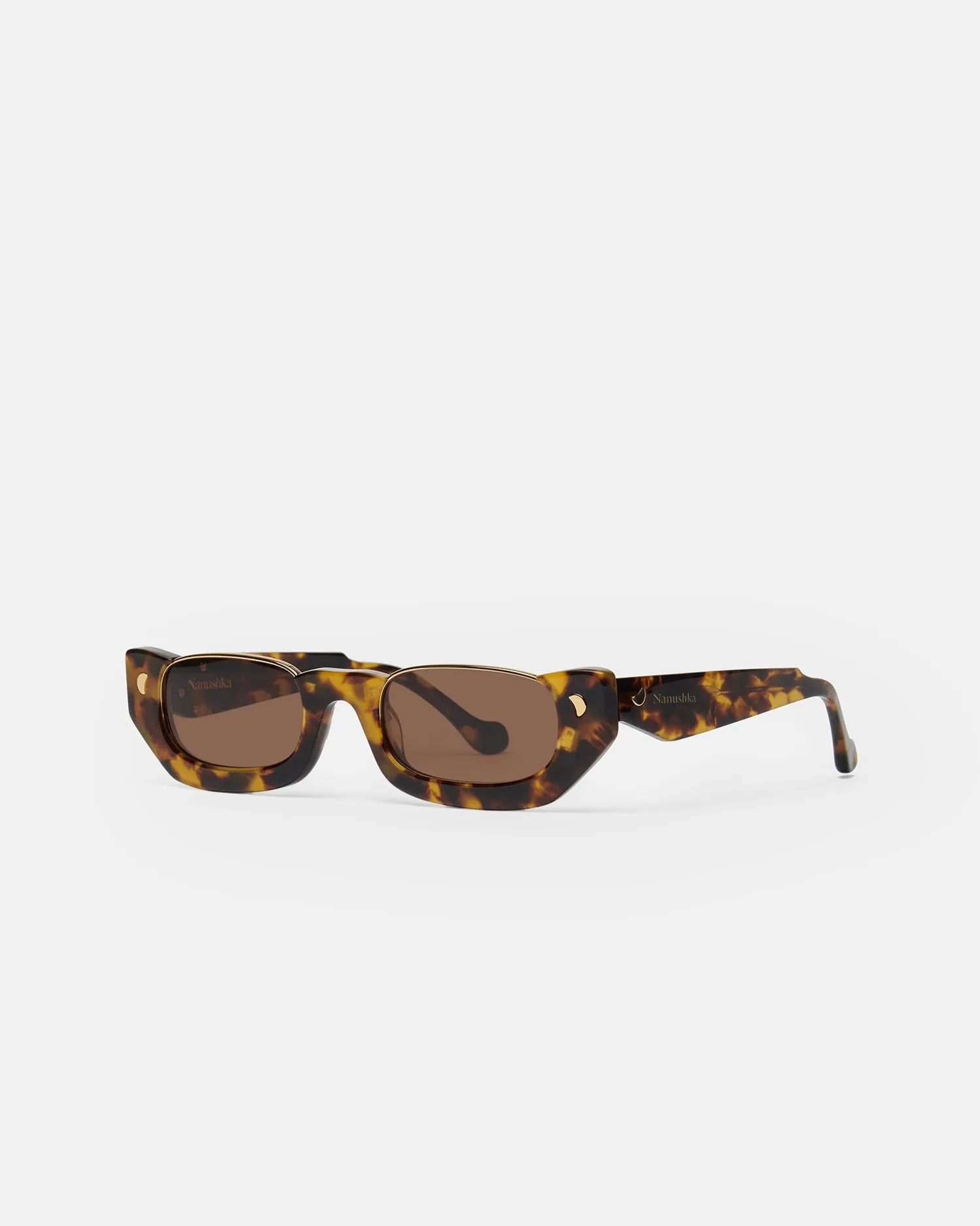 Zorea - Bio-Plastic Half-Moon Sunglasses - Dark Amber sold by Nanushka product image thumbnail 2
