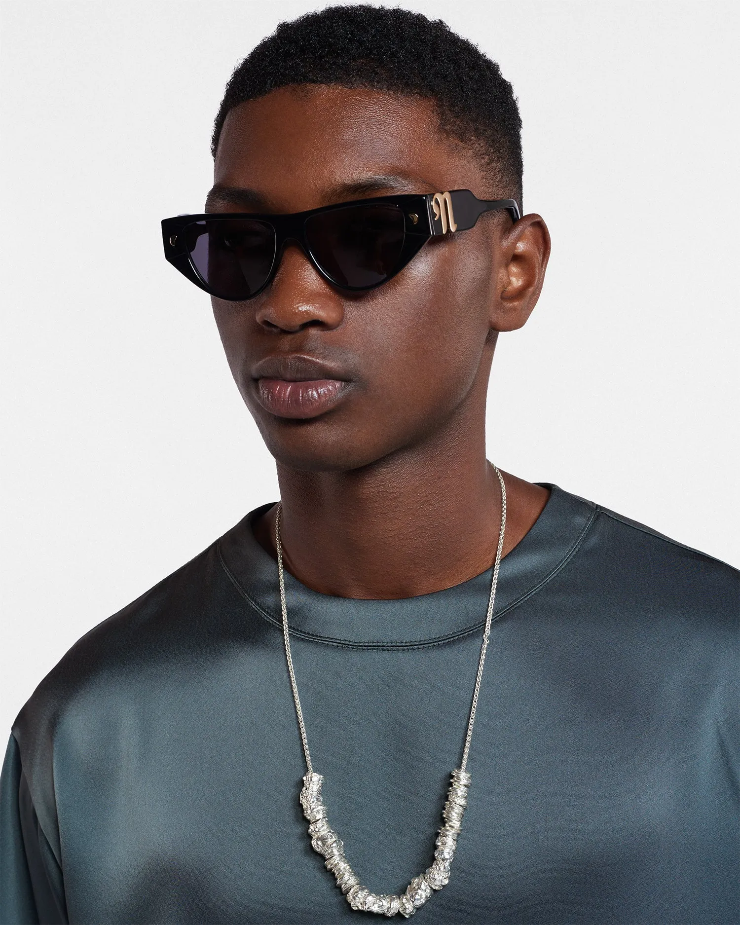 Emme - Bio-Plastic Cat-Eye Sunglasses - Black sold by Nanushka product image thumbnail 4