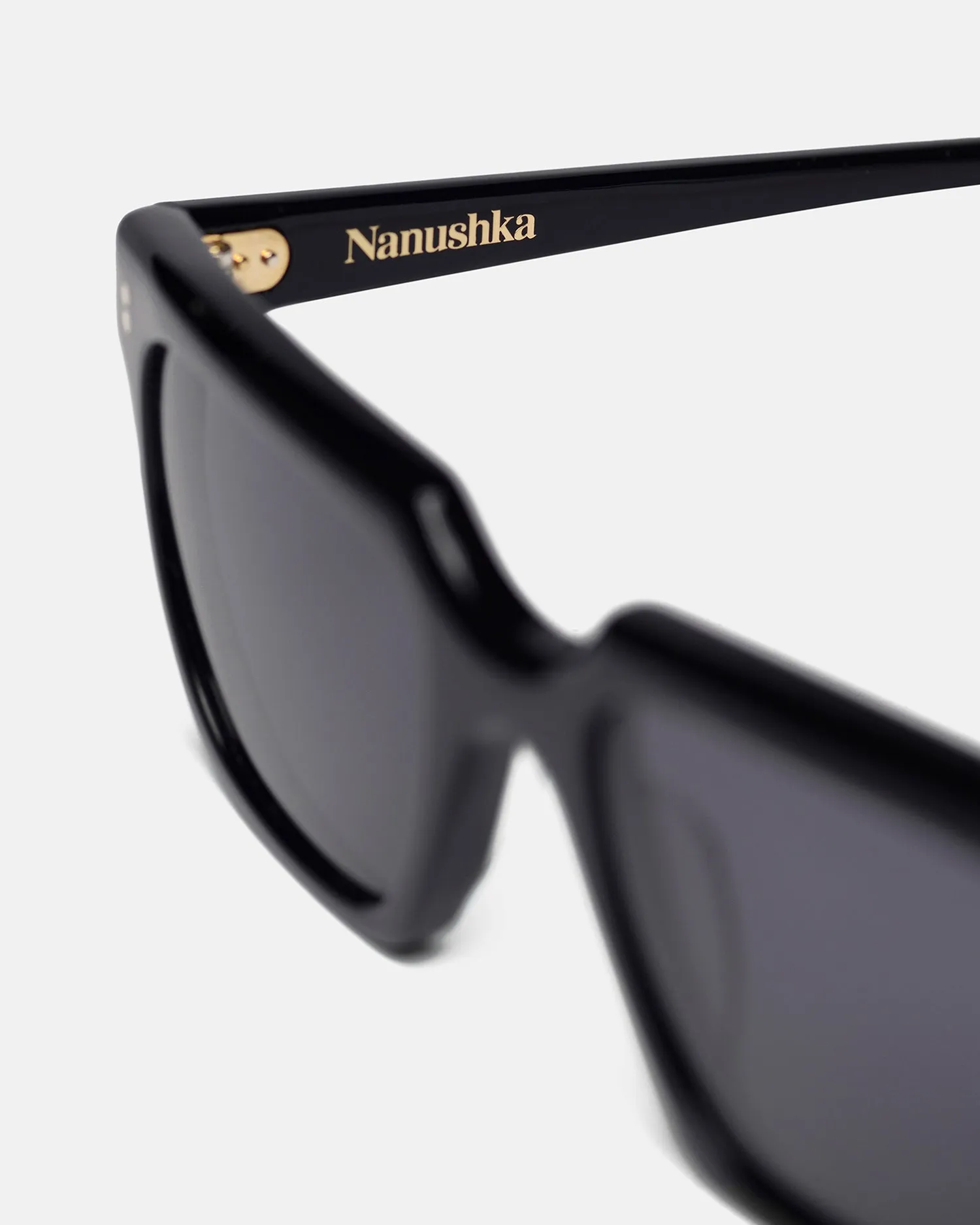 Cadao - Bio-Plastic Angular Sunglasses - Black sold by Nanushka product image thumbnail 3