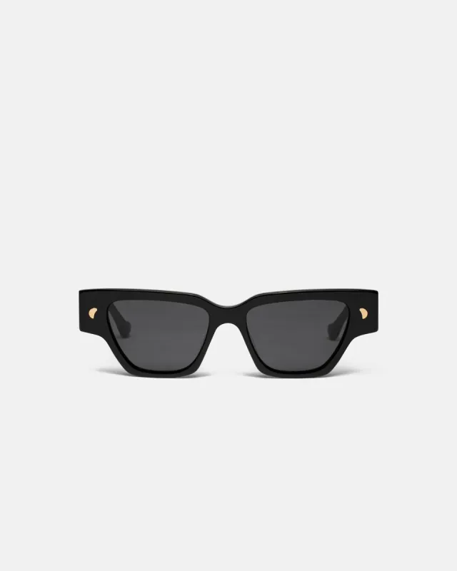 Sazzo - Bio-Plastic D-Frame Sunglasses - Grey/Black sold by Nanushka