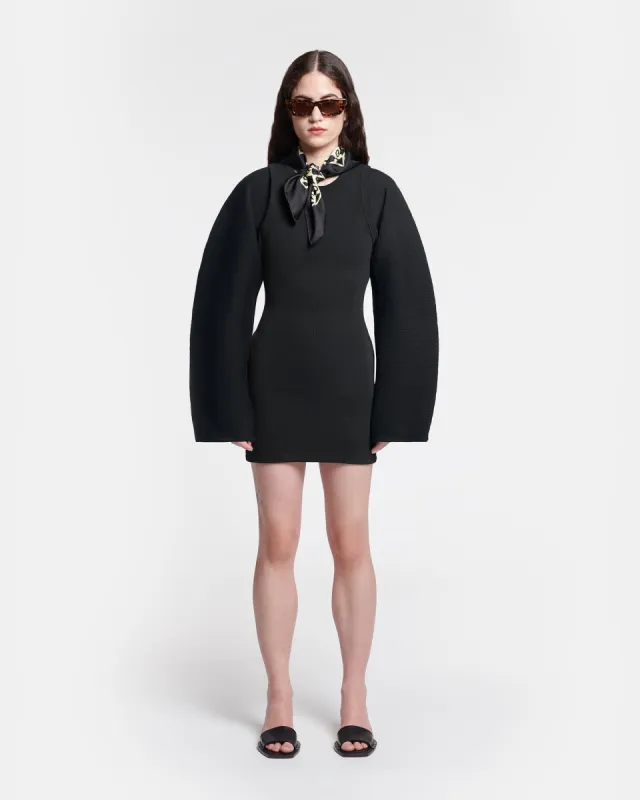 Ariedna - Ribbed-Jersey Mini Dress - Black sold by Nanushka