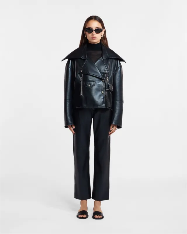 Vinni - Okobor™ Alt-Leather Pants - Black sold by Nanushka