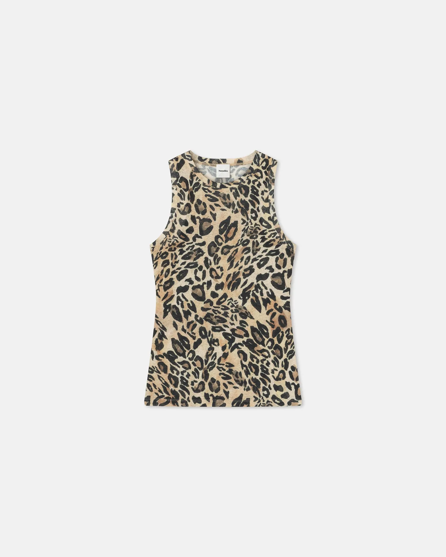 Anneke - Mesh-Jersey Tank Top - Leopard sold by Nanushka product image thumbnail 5
