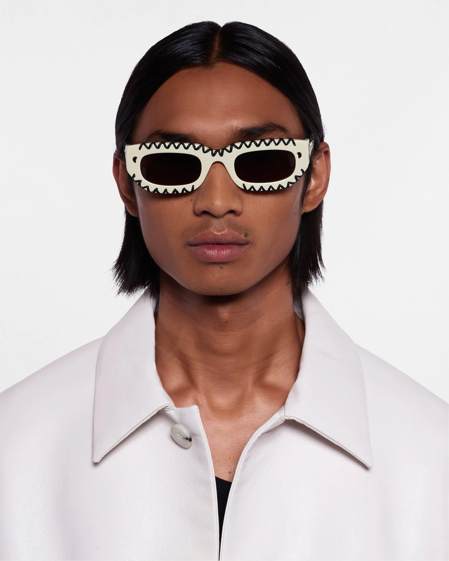 Kadee Crochet - Crocheted D-Frame Sunglasses - Cream sold by Nanushka product image thumbnail 5