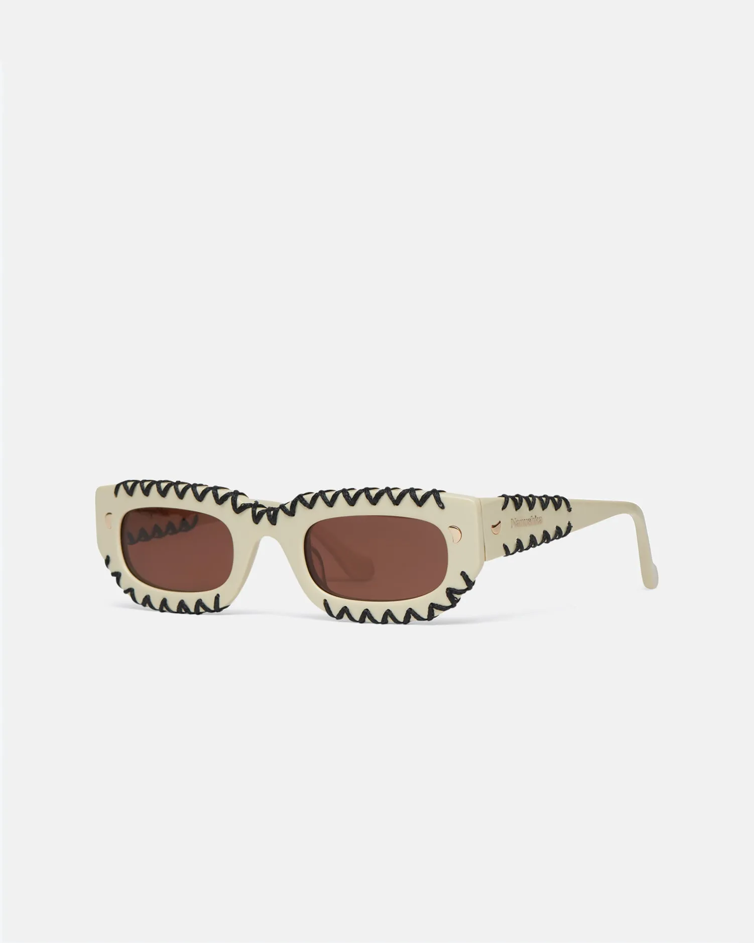 Kadee Crochet - Crocheted D-Frame Sunglasses - Cream sold by Nanushka product image thumbnail 2