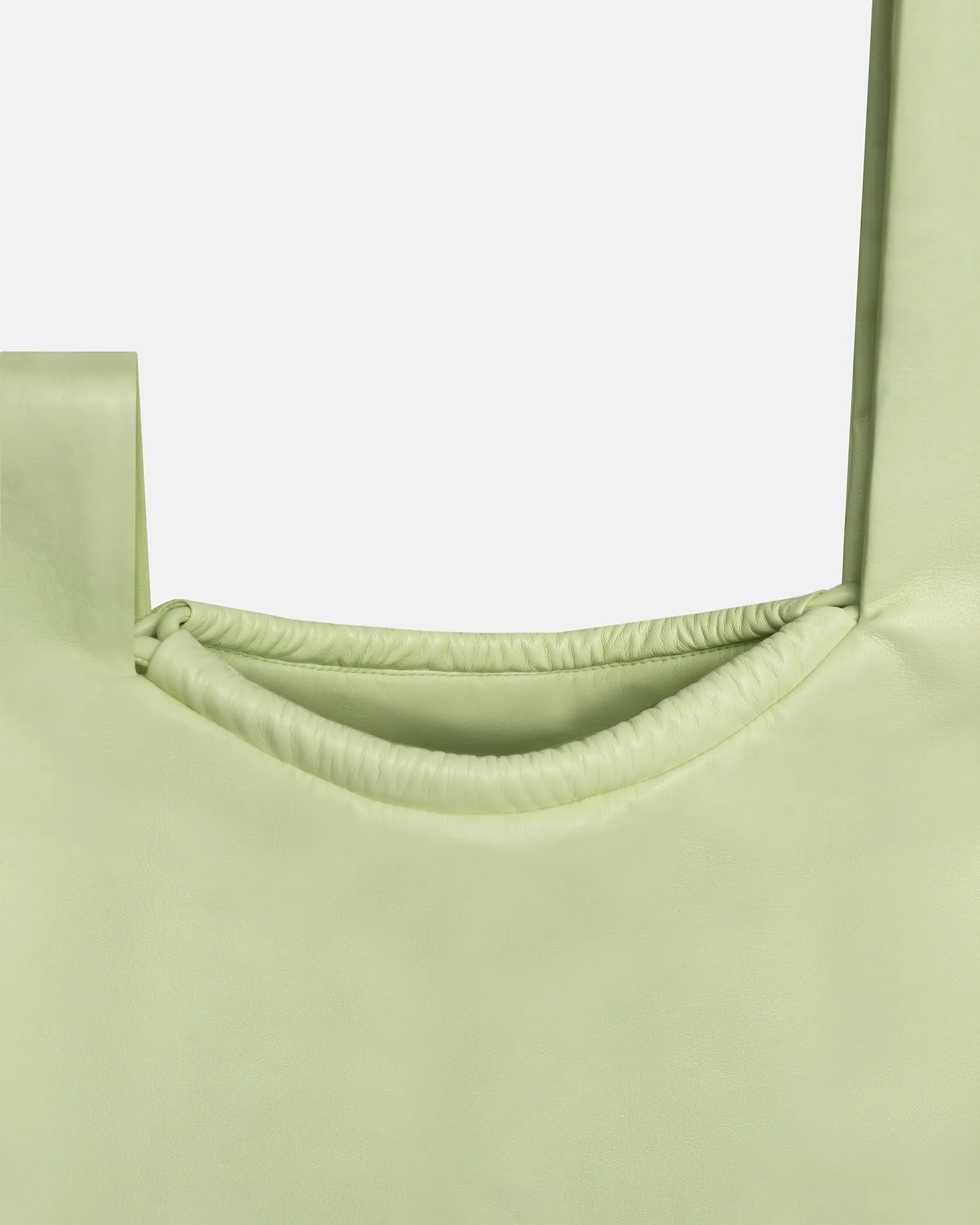 Jen Drawstring - Okobor™ Alt-Leather Clutch Bag - Shadow Lime sold by Nanushka product image thumbnail 4