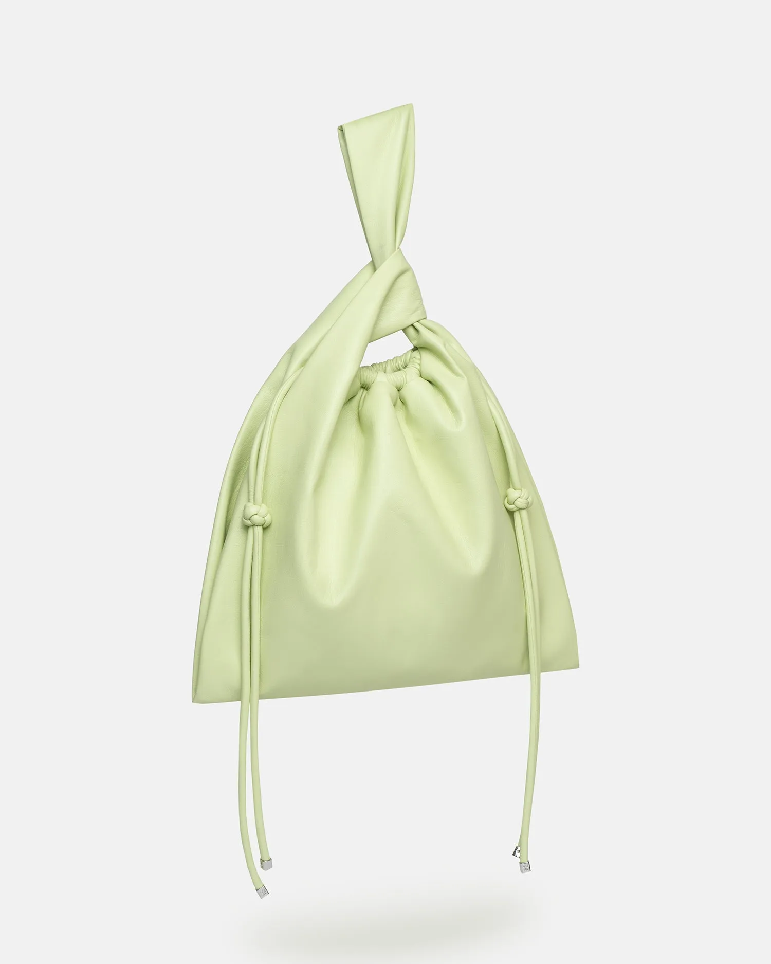 Jen Drawstring - Okobor™ Alt-Leather Clutch Bag - Shadow Lime sold by Nanushka product image thumbnail 3
