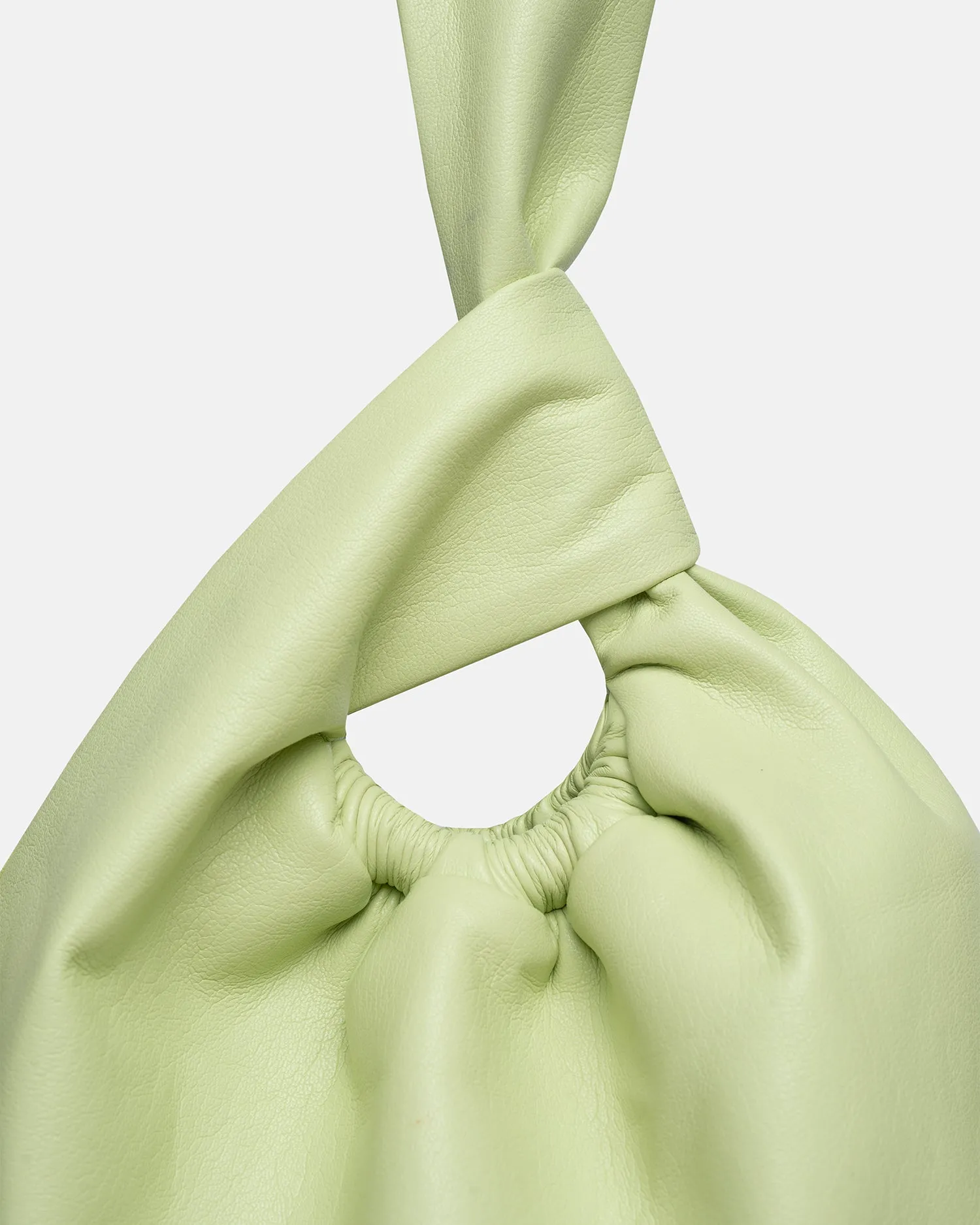 Jen Drawstring - Okobor™ Alt-Leather Clutch Bag - Shadow Lime sold by Nanushka product image thumbnail 5