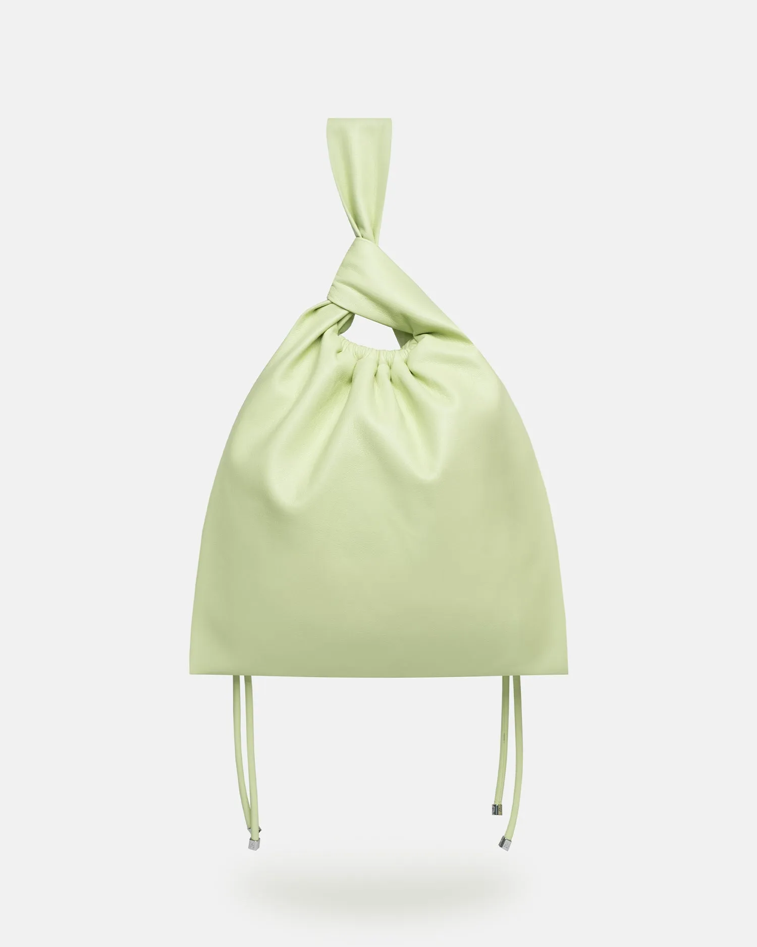 Jen Drawstring - Okobor™ Alt-Leather Clutch Bag - Shadow Lime sold by Nanushka product image thumbnail 2