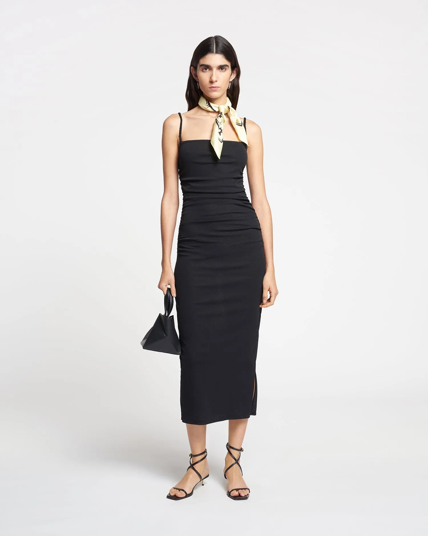 Alexa - Mesh Jersey Midi Dress - Black sold by Nanushka