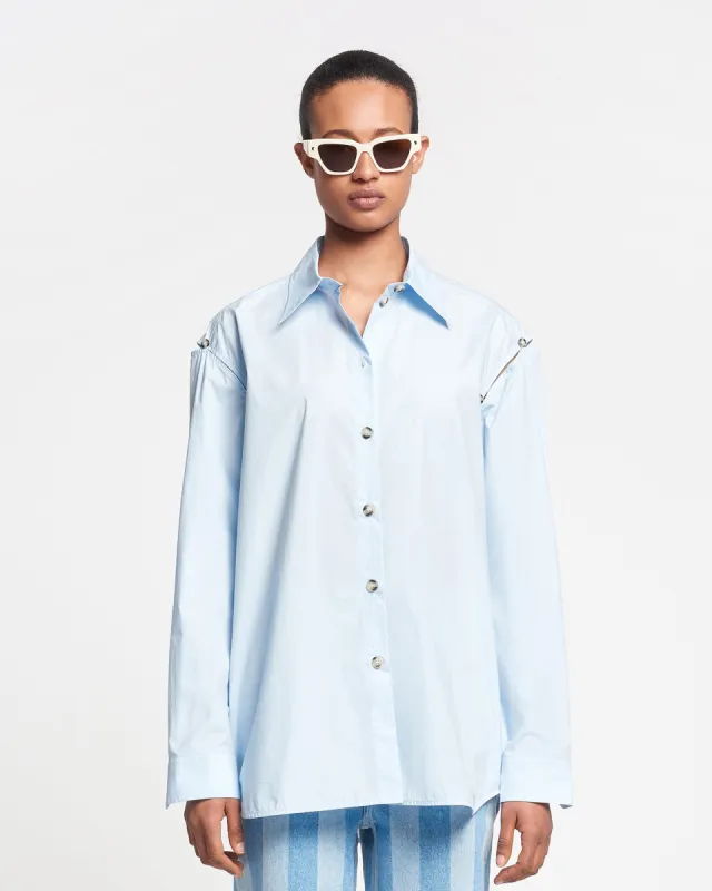 Weeko - Poplin Shirt - Sky Blue sold by Nanushka