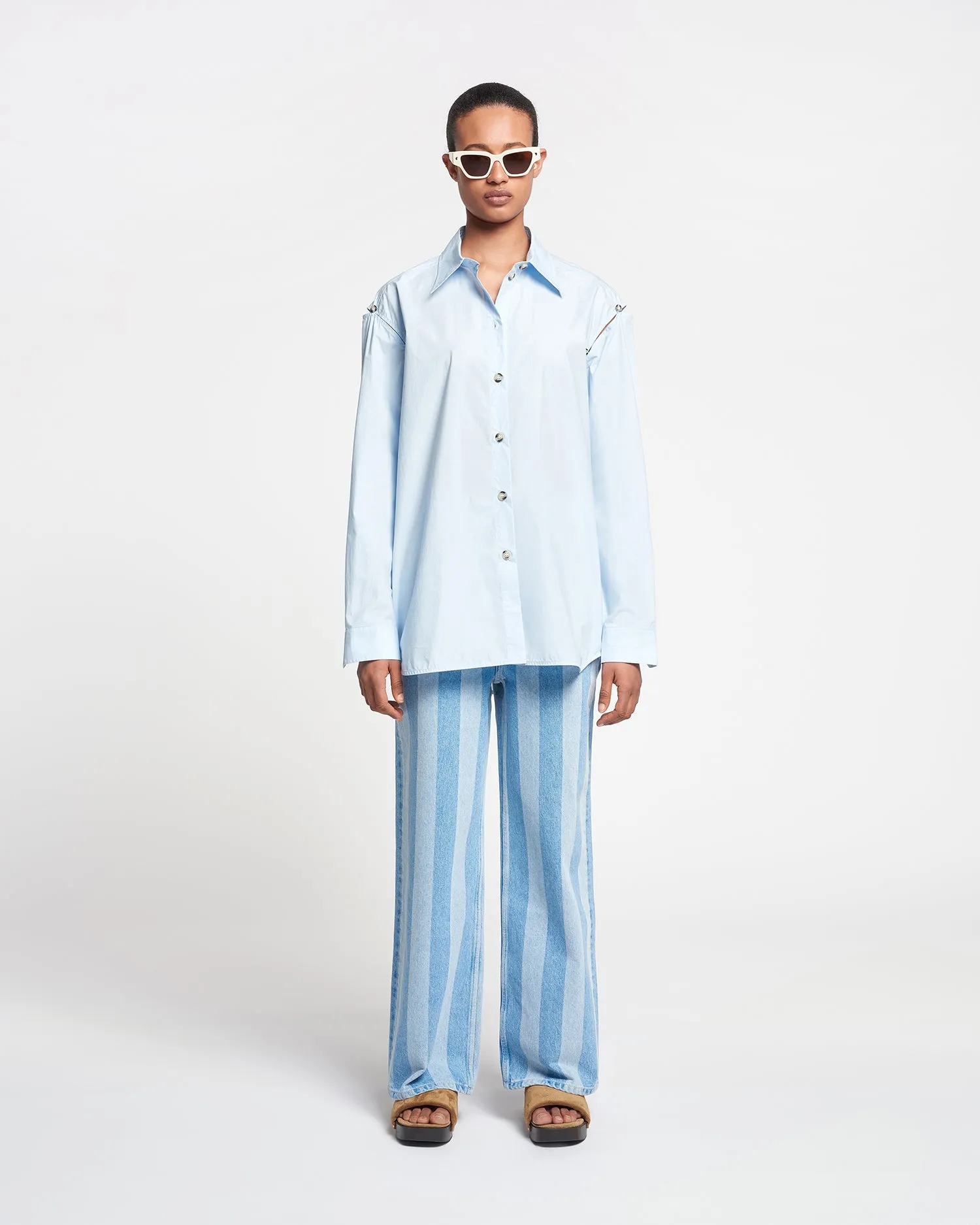 Weeko - Poplin Shirt - Sky Blue sold by Nanushka product image thumbnail 3